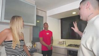 Consummate blond destroyed by giant BBC!