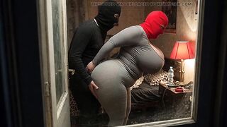 Large Boobs Hotty in Grey Outfit Gets Crammed from Behind by Boyfriend