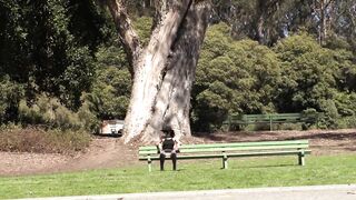 Teaser - Flashing my snatch at the park!