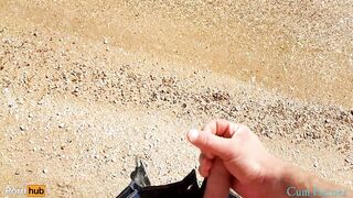 OMG STRANGER CUM IN MY PANTS ON THE BEACH