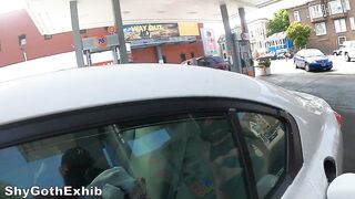 Quick Bit - Flashing my Snatch and Boobs at a Gas Station!