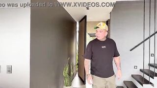 Cuckold catches me cheating in the bath with a large rod - Sara Blond