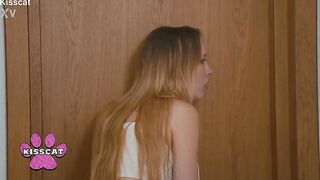 Step Mamma Spanks Polly Yangs Doggy After Catching Oral-sex with Step Brother