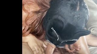 Concupiscent Ebony Doxy Gives Sloppy Fellatio Ebony Becky