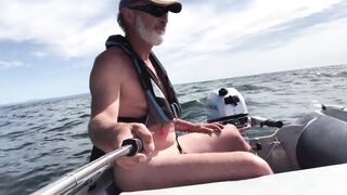 Bare in the Boat & Beach. Shlong bouncing on the sea TRAILER