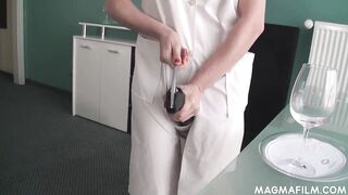 Amateur sweetheart getting slick pussy drilled