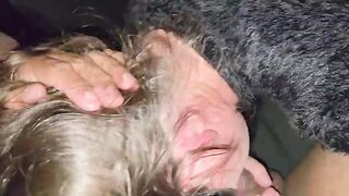Oral in the car on the way to the motel, ally films and the cuckold drives.