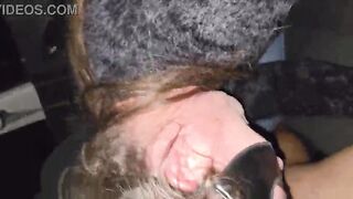 Oral in the car on the way to the motel, ally films and the cuckold drives.