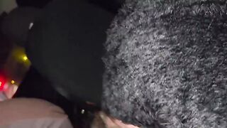 Oral in the car on the way to the motel, ally films and the cuckold drives.