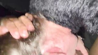 Oral in the car on the way to the motel, ally films and the cuckold drives.