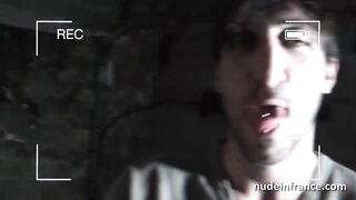 Biggest boobed french brunette hair hard drilled in threeway