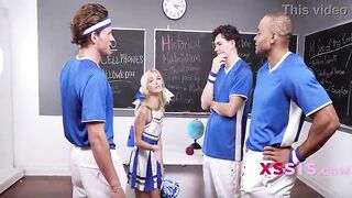 Football team trains petite aspiring cheerleader - Emma Rosie, Josh Rivers, Gunnar Bishop, Neptune