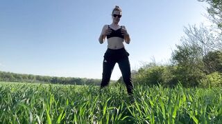 Outdoor Squirt In nature's garb