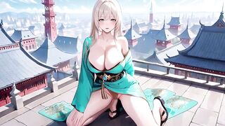 Emerald Kimono Queen! Languidly Sprawled on the Sun-drenched Bedroom Daybed, That babe Gazes Back with a Sleepy Allure
