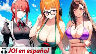 Spanish audio JOI. The goddesses of the'sland wanna milk u non-stop.