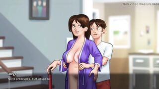 Nymphomaniac stepmother using her sex thrall for her enjoyment however this babe wishes - SUMMERTIME SAGA