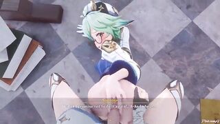 A Night In Mondstadt ALL PARTS- Genshin Impact Sucrose x Lumine - PinkSama - Animation Comics R34