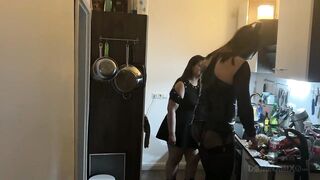 Kitchen Fisting Frenzy - Aged Harlots Stretched Wide Open