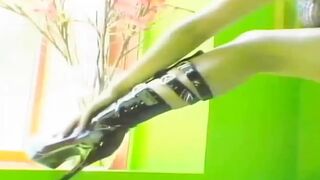Golden-haired Chick Fingers Trickling Snatch to Pulsing Climax