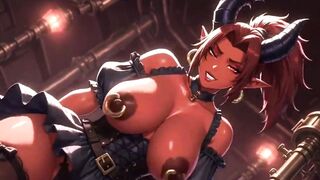 Cute Demon Sweethearts Bounce Tits, Ai Animation