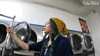I Locked my Clothing in the Dryer at a Public Laundromat - ENF Public Masturbation and SQUIRT