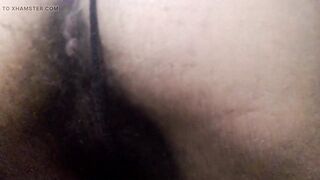 Open Juicy Bush and Curly Butt in Hose (close-up) Facesitting POV