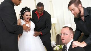 Payton Preslee's Wedding Turns Coarse Interracial Trio