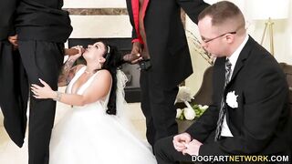 Payton Preslee's Wedding Turns Coarse Interracial Trio