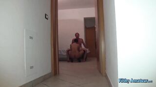 Amateur fuckfest with two excited Italian cock suckers