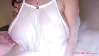 AMWF creampie, Her bazookas swayed in each position