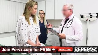 Perv Doctor and His Breasty Nurse Educate Their Hawt Patient How to Keep Her Cunt Warm Free Video