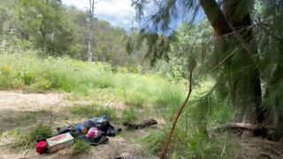Nudity and Footjob by the River