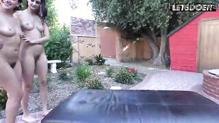Next Thing I Know This babe's Eating My Twat Whilst This guy Pounds Me From Behind on the Patio... I Couldn't Stop Shaking