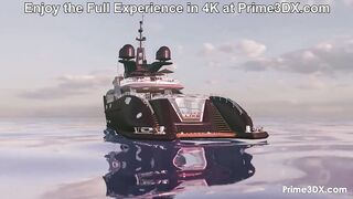 Prime3DX Fingering and Blowing Shemale hentai Babe by the Pool on Vacation