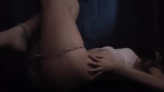 Seductive erotic performance. Charming art cam model makes affectionate orgasmic masturbation.