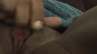 Clitoris jumping climax with Black teen