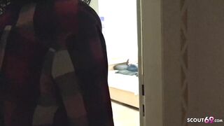 German step-sister Marie caught step-bro masturbating
