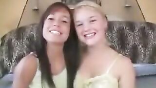 Christine Young and Cutie Angie with big dildo