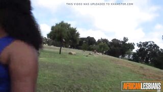 Amateur Black Girls Get Freaky In Public Park