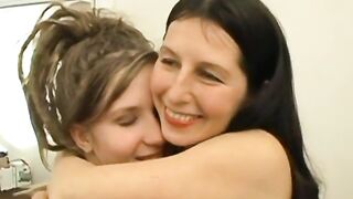 Hairy lesbian licks and fucks her hippie girlfriend