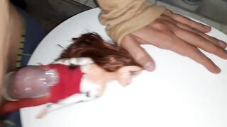 A doll puts a cock-sock on me and then gets banged 