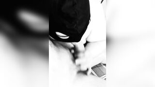 Pliant big beautiful woman gives oral job to her owner with a tiny cock