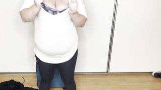 get clothed with me - robe to leggings and sports brassiere