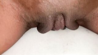 Hawt black soaking juicy pillow humping
