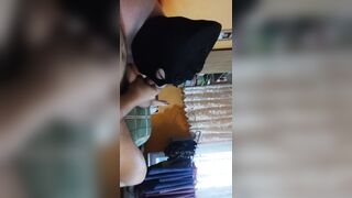Obese mother I'd like to fuck gives oral to tiny dick until jizz flow