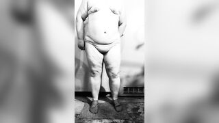 Bulky mother I'd like to fuck disrobes in nature's garb in the basement, showing off her large booty and curvy figure