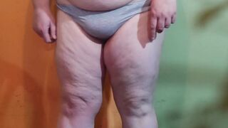 big beautiful woman mother I'd like to fuck disrobes in the basement