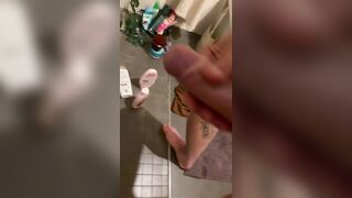 Plump rod squirt bulky load cum