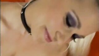 Fine spunk flow on the trimmed muff of Cindy Crawford in this hawt pov oral job scene