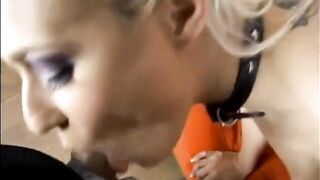 Fine spunk flow on the trimmed muff of Cindy Crawford in this hawt pov oral job scene